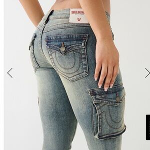 True Religion Women's Distressed Blue Skinny Jeans